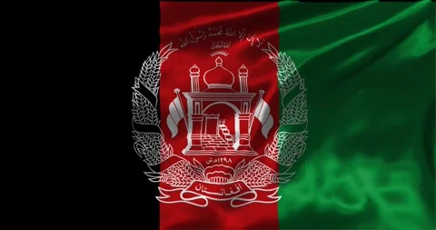 Loop Animation the flag of Afghanistan, Shiny waving flag 4k animation footag Stock Footage 275284571