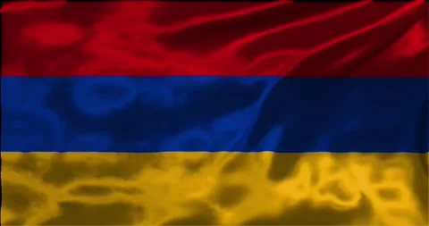 Loop Animation the flag of Armenia, Shiny waving flag 4k animation footage Stock Footage 275286104