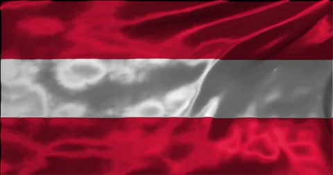 Loop Animation the flag of Austria, Shiny waving flag 4k animation footage Stock Footage 275286279