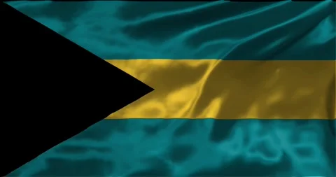 Loop Animation the flag of Bahamas, Shiny waving flag 4k animation footage Stock Footage 275286479
