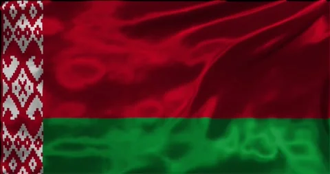 Loop Animation the flag of Belarus, Shiny waving flag 4k animation footage Stock Footage 275286548