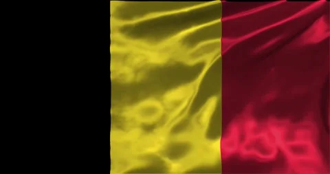 Loop Animation the flag of Belgium, Shiny waving flag 4k animation footage Stock Footage 275286727