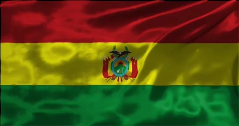 Loop Animation the flag of Bolivia, waving flag 4k animation footage Stock Footage 275286982