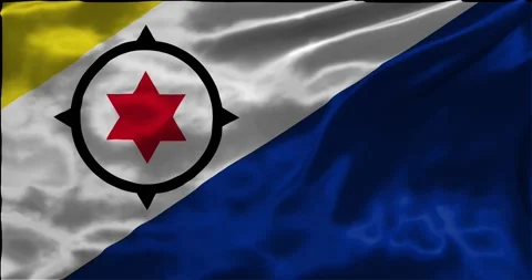 Loop Animation the flag of Bonaire, waving flag 4k animation footage Stock Footage 275287021
