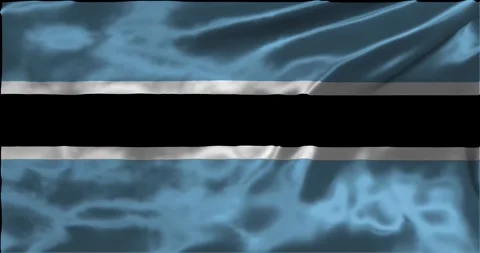 Loop Animation the flag of Botswana, waving flag 4k animation footage Stock Footage 275287060