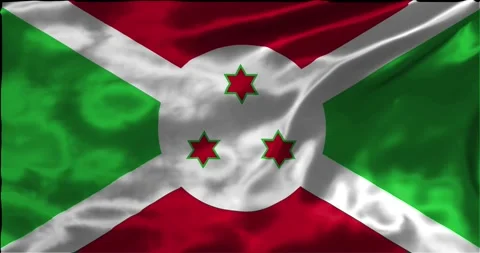 Loop Animation the flag of Burundi, waving flag 4k animation footage Stock Footage 275287270