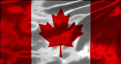 Loop Animation the flag of Canada, waving flag 4k animation footage Stock Footage 275287386