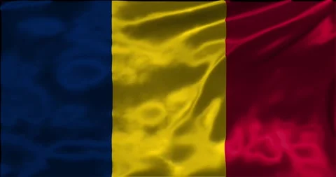 Loop Animation the flag of Chad, waving flag 4k animation footage Stock Footage 275287985