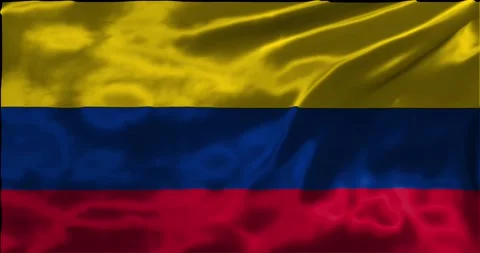 Loop Animation the flag of Colombia, waving flag 4k animation footage Stock Footage 275288179