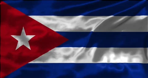 Loop Animation the flag of Cuba, waving flag 4k animation footage Stock Footage 275288390