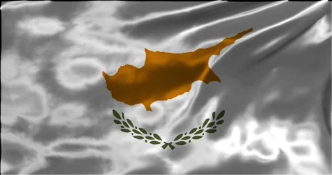 Loop Animation the flag of Cyprus, waving flag 4k animation footage Stock Footage 275288532