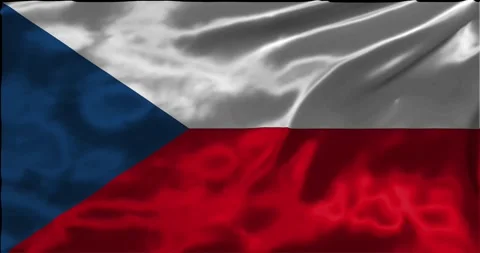 Loop Animation the flag of Czech Republic, waving flag 4k animation footage Stock Footage 275288578