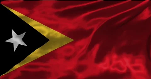 Loop Animation the flag of East Timor, waving flag 4k animation footage Stock Footage 275299036