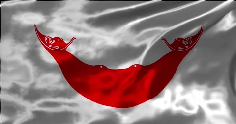 Loop Animation the flag of Easter Island, waving flag 4k animation footage Stock Footage 275299095