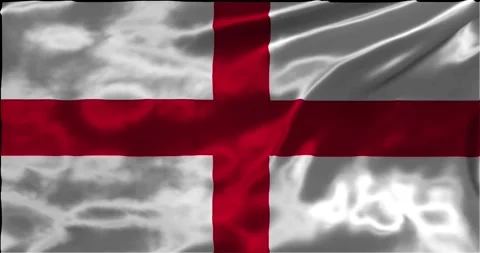 Loop Animation the flag of England, waving flag 4k animation footage Stock Footage 275289000