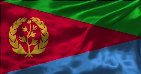 Loop Animation the flag of Eritrea, waving flag 4k animation footage Stock Footage 275289024