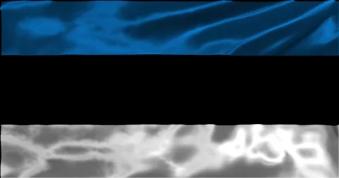 Loop Animation the flag of Estonia, waving flag 4k animation footage Stock Footage 275289205