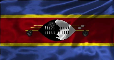 Loop Animation the flag of Eswatini, waving flag 4k animation footage Stock Footage 275289317