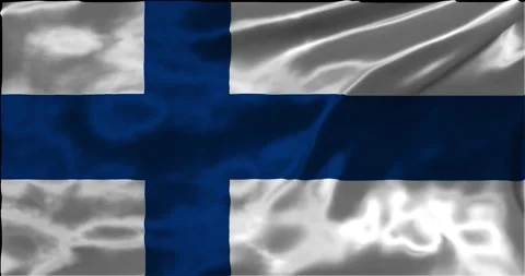 Loop Animation the flag of Finland, waving flag 4k animation footage Stock Footage 275289700