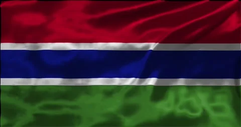 Loop Animation the flag of Gambia, waving flag 4k animation footage Stock Footage 275290110