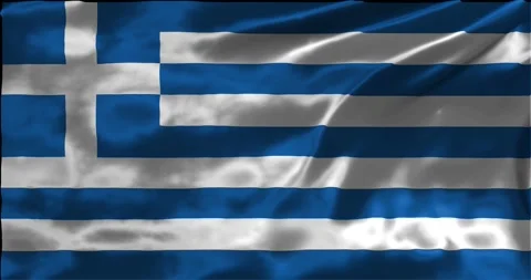 Loop Animation the flag of Greece, waving flag 4k animation footage Stock Footage 275290406