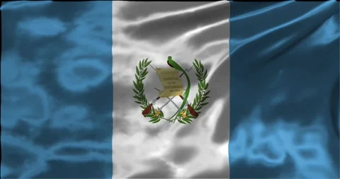 Loop Animation the flag of Guatemala, Shiny waving flag 4k animation footage Stock Footage 275290762