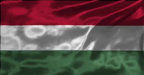 Loop Animation the flag of Hungary, waving flag 4k animation footage Stock Footage 275291240