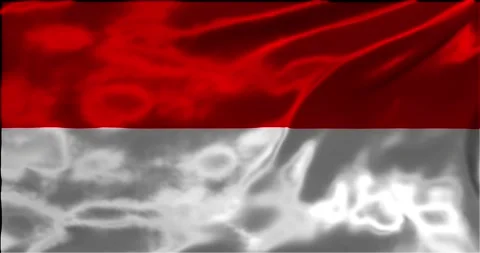 Loop Animation the flag of Indonesia, waving flag 4k animation footage Stock Footage 275291597