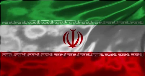 Loop Animation the flag of Iran, waving flag 4k animation footage Stock Footage 275291657