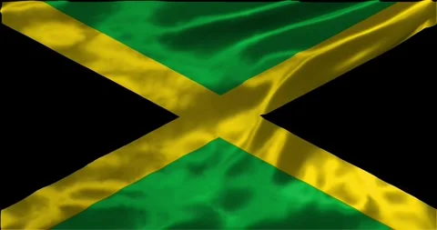 Loop Animation the flag of Jamaika, waving flag 4k animation footage Stock Footage 275292059