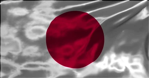Loop Animation the flag of Japan, waving flag 4k animation footage Stock Footage 275292269