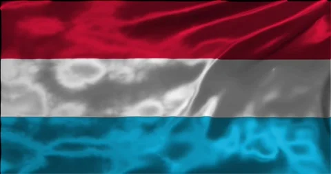 Loop Animation the flag of Luxembourg, waving flag 4k animation footage Stock Footage 275293160