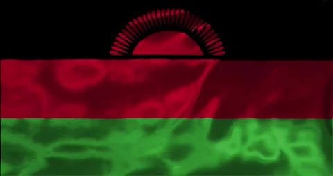 Loop Animation the flag of Malawi, waving waving flag 4k animation footage Stock Footage 275293464