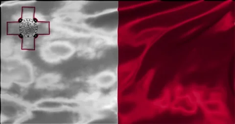 Loop Animation the flag of Malta, waving flag 4k animation footage Stock Footage 275293713