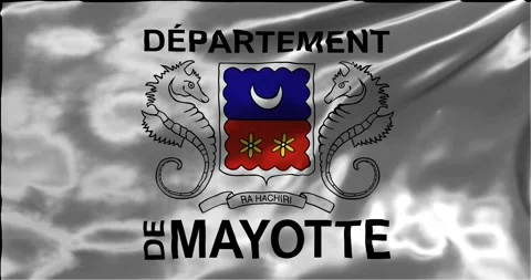 Loop Animation the flag of Mayotte, waving flag 4k animation footage Stock Footage 275294096