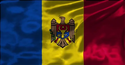 Loop Animation the flag of Moldova, waving flag 4k animation footage Stock Footage 275294426