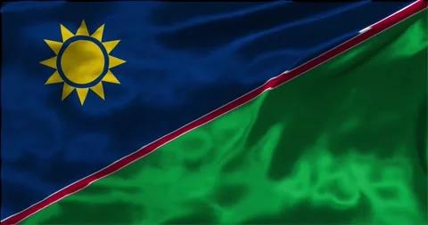 Loop Animation the flag of Namibia, waving flag 4k animation footage Stock Footage 275294818