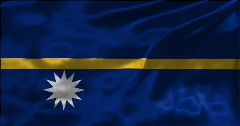 Loop Animation the flag of Nauru, waving flag 4k animation footage Stock Footage 275294931
