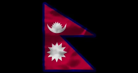 Loop Animation the flag of Nepal, waving flag 4k animation footage Stock Footage 275294781