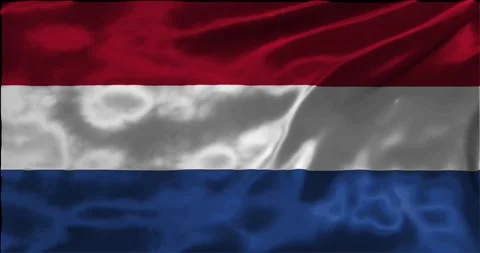 Loop Animation the flag of Netherlands, waving flag 4k animation footage Stock Footage 275295035