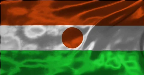 Loop Animation the flag of Niger, waving flag 4k animation footage Stock Footage 275295256