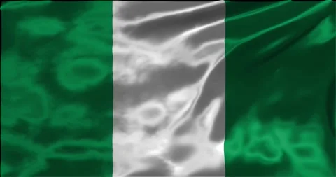 Loop Animation the flag of Nigeria, waving flag 4k animation footage Stock Footage 275295297