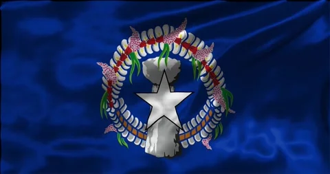 Loop Animation the flag of Northern Mariana Islands, waving flag 4k animati.. Stock Footage 275295657