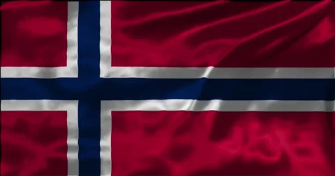 Loop Animation the flag of Norway, waving flag 4k animation footage Stock Footage 275295659