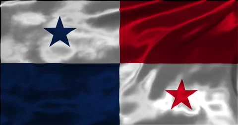 Loop Animation the flag of Panama, waving flag 4k animation footage Stock Footage 275295949