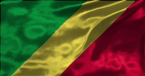Loop Animation the flag Republic of Congo, waving flag 4k animation footage Stock Footage 275288222