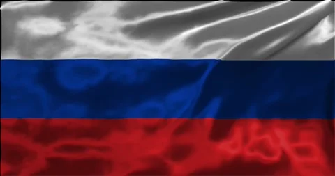 Loop Animation the flag of Russia, waving flag 4k animation footage Stock Footage 275296626