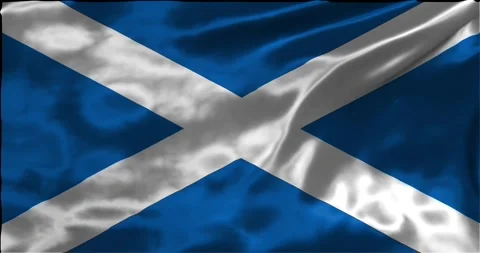 Loop Animation the flag of Scotland, waving flag 4k animation footage Stock Footage 275297212