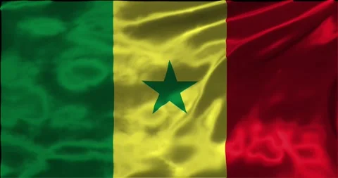 Loop Animation the flag of Senegal, waving flag 4k animation footage Stock Footage 275297221