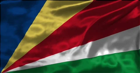 Loop Animation the flag of Seychelles, waving flag 4k animation footage Stock Footage 275297222